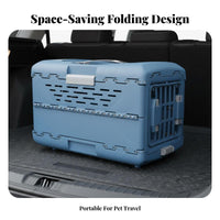 Breathable Foldable Pet Crate Excellent Ventilation Portable Airline Pet Carrier Top Handle for Puppy Owners, Road Trips, Vet Visits, Home