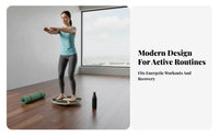 360° Rotation Wooden Balance Board Improves Posture Wobble Board Versatile Core Stability Disc Non-Slip Surface for Adults, Seniors, Athletes, Home Gym, Office, Standing Desk