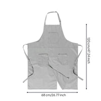 Wide Coverage Split-Leg Apron Three Pockets Work Apron Adjustable Buckle Workwear Long