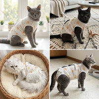 Cat Neutering Suit, Breathable Post Surgery Clothing with Tie Closure, Full Body Recovery Wear for After Surgery