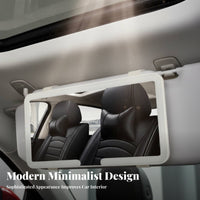 LED Car Vanity Mirror Built-in Battery Lighted Car Makeup Mirror for Commuters
