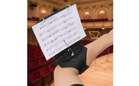 Flute Lyre with Wrist Strap Portable Flute Lyre with Flip Folder Marching Band Flip Folder Elastic for Outdoor Performances
