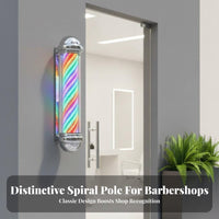 Rotating Barber Pole Light Waterproof Rotating LED Barber Pole Weatherproof for Barbers, Hair Stylists