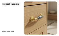 Decorative Ceramic Drawer Pull Easy to Install Pastoral Design Furniture Pull Comfortable Grip