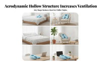 Contoured Memory Foam Prone Pillow Open Design Prone Sleeping Headrest Rounded Edges