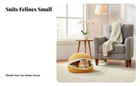 Sandwich Pet Bed Year-Round Use Enclosed Pet Den Machine-Machine-Washable Soft & Warm for Bedroom, on the Floor, Outing