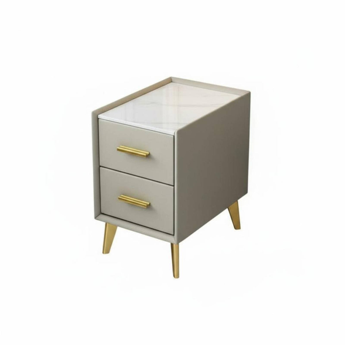 Modern Design Nightstand with Drawers Slim Profile 2-Drawer End Table Space-Saving Bedroom Storage Compact Size for Apartment Dwellers, Students, Homeowners, Bedside, Small Areas, Dorm Room, Entryway