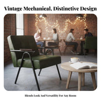 Vintage Design utilitarian Armchair With Armrests Accent Chair Minimalist Aesthetic Lounge Seat Sturdy Construction for Cafe Owners, Interior Designers, Restaurant, Living Room, Bedroom, Home Office