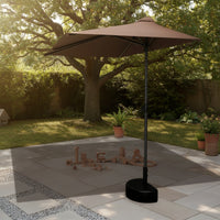 Side Umbrella Crank-Open Cantilever Umbrella Blocking for Terrace, Balcony