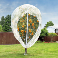 Insect Bird Netting Cover for Vegetable Garden Greenhouse Plants - Thickened Drawstring Zipper Design