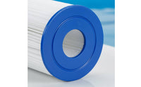 Cylindrical Pleated Pool Filter Blue Plastic End Caps Swimming Pool Filter Hollow Center Water Care White