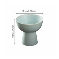Vintage Design Chinese Design Offering Plate Handmade Dessert Display Stand Multi-Purpose Stemmed Snack Bowl for Tea Ceremony, Home Decor