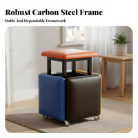 5-in-1 Compact Stacking Seat Versatile Use 5-in-1 Transfor Modernable Ottoman Versatile Space-Saving Seating for Families, Residents, Living Room