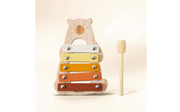 Musical Bear Xylophone Lightweight Xylophone with Mallet Compact Wooden Percussion Stick Sensory for Preschool