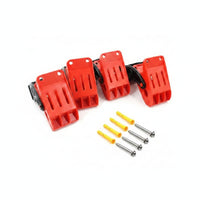 4 Pieces Slotted Red Floor Mat Clip Corrosion-Resistant Car Mat Holder Clip Vehicle Accessory Removable Non-Slip