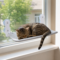 Cat Window Hammock with Suction Cups - Sunbathing Perch for Cats