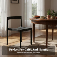Stackable Molded Seat Retro Design Armless Stacking Chair Single-Piece Molding Guest Seating for Cafe Owners, Homeowners, Dining Room, Restaurant