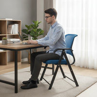 Foldable Office Chair Space-Saving Folding Office Chair Padded Seating for, Meeting Room