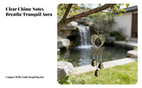 Antique Bronze Butterfly Bell Ornament Chain Hanger Angel Wings Ornament Decorative Angel Bell Decoration Gift Idea for Garden