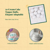 Gold Sphere Cake Toppers for Baking and Parties