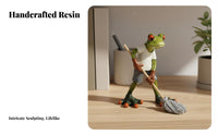 Creative Design Resin Frog Sculpture Inspirational Nordic Aesthetic Frog Decor Hand-Dyed for Garden, Living Room, Desktop