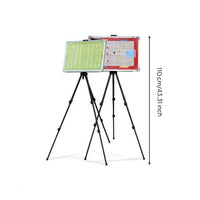 Portable Soccer Coaching Board with Stand Freestanding Coaching Board with Stand Foldable Equipment Lightweight for Sports Teams, Training Field