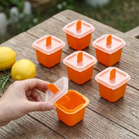 Ice Maker for Baby Food and Summer Dessert, Single Square Cube Tray with Easy Release Design, 50ml Capacity Tray Lid Included, Home Use Style