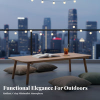 4 Pieces Nordic Design Woven Rope Lounge Set sturdy Wood Frame Outdoor Furniture Weather-Resistant Conversation Group Thick paddings for lodging industry Businesses, Garden lovers, Patio, Balcony, Sunroom, rearyard