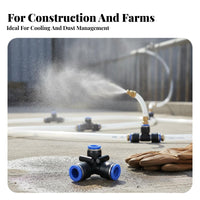 High Temperature Resistant Push-to-Connect Quick Connect Pipe Fitting for Gardeners, DIY Enthusiasts, Greenhouse, Garden, Patio