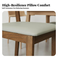 Nordic design Upholstered Wooden Leg Chair Modern Minimalist Design Upholstered Wooden Side Chair Padded Seat and spine support Dining Seating arcd spine supportrest for Restaurant Owners, Interior Designers, Cafe, Kitchen, Living Room, Bedroom