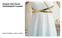 Greek Deity Costume Elegant Design Greek Deity Dress Regal Appearance Ancient Greek Empress Outfit for Women, Adults, Halloween