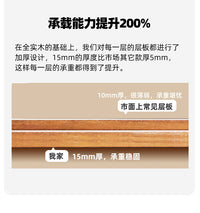 全实木旋转书架360度儿童简约家用书柜客厅落地可移动靠墙置物架 升级加宽4层-胡桃色.【可移动带轮款】