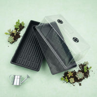 Seedling Starter Tray with Dome Humidity Retaining Humidity Dome Tray Transparent Lid Seedling Starter Kit for Growers, Indoor, Balcony