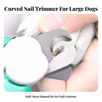 Stainless Steel Blade LED Pet Nail Clipper Prevents Over-Cutting Lighted Dog Nail Scissors Ergonomic Handle for Veterinarians, Indoor