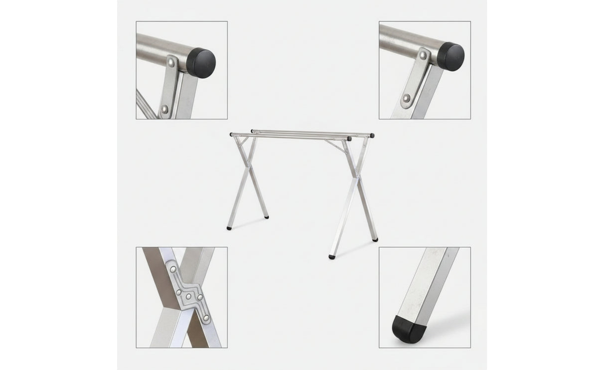 Foldable Clothes Drying Rack Freestanding Laundry Drying Rack Rust-Resistant Clothes Airer Portable for Balcony