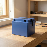 Secure Battery Box with Strap Rigid Battery Box Hard-Shell Enclosure Heavy-Duty for Builders