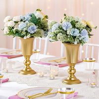 European Style Gold Vintage Iron Flower Vase for Living Room and Wedding Decor