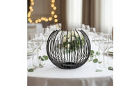 Airy Candle Holder with Cup Base Metal Wire Candle Holder Elegant Tabletop Accent Decorative for Dining Table, Candlelight Dinner