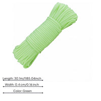 4 Mm Luminousin-the-Dark Cord Round Luminous Cord Woven Glow Paracord High Visibility