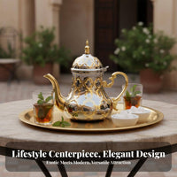 Moroccan Serving Pot Heat Resistant Handle Comfortable Grip Safe Pouring for Guests