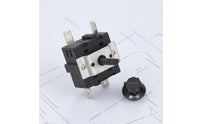 Panel Mount Rotary Selector Switch with Bracket Compact Rotary Selector Switch Black 10amp for Repair Technicians, DIYers, Kitchen