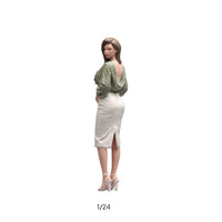 Fashion Model Figurine Hand-Painted Miniature Female Figurine Highly Detailed Miniature Female Figure for Collectors, Hobbyists, Desktop Display