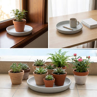 Plant Pot Saucer in Simple Style, Thickened Flower Pot Tray for Gardening Accessories, Indoor and Outdoor Plant Saucer, 15cm Base Diameter