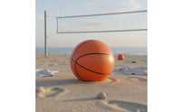 Long-Lasting PVC Giant Inflatable Soccer Ball Multi-Sport Design Oversized Inflatable Volleyball Thickened Material Outdoor Toy for Backyard