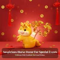 Astrological Horse Ornament Ideal Housewarming Gift Desktop Horse Sculpture Creative Design House Decoration for Homeowners, Friends, Entryway, Home