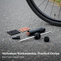 Aluminum Alloy Shell Tubeless Tire Plug Kit Portable Tubeless Tire Repair Kit Compact for Cyclists, Mountain Bikers, Trail Riding, Outdoor