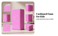Cartoon Ballerina Dance Block Printed Surface Foam Exercise Block Heart Motifs Exercise Brick Beveled Edges