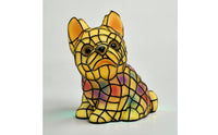 Mosaic Dog Night Light Cute Dog Lamp Cordless Puppy Night Light Cozy for Children, Bedside Table