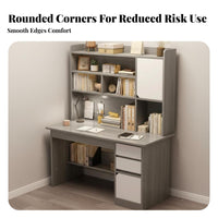Computer Desk with Bookshelf Multi-Functional Study Desk with Bookshelf Space-Saving Home Design Furniture for Students, Children, Bedroom, Dorm Room