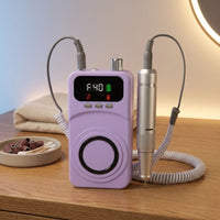 Nail Drill Machine with Lamp Rechargeable Nail Drill with Lamp Cordless Portable for Beginners, Home DIY